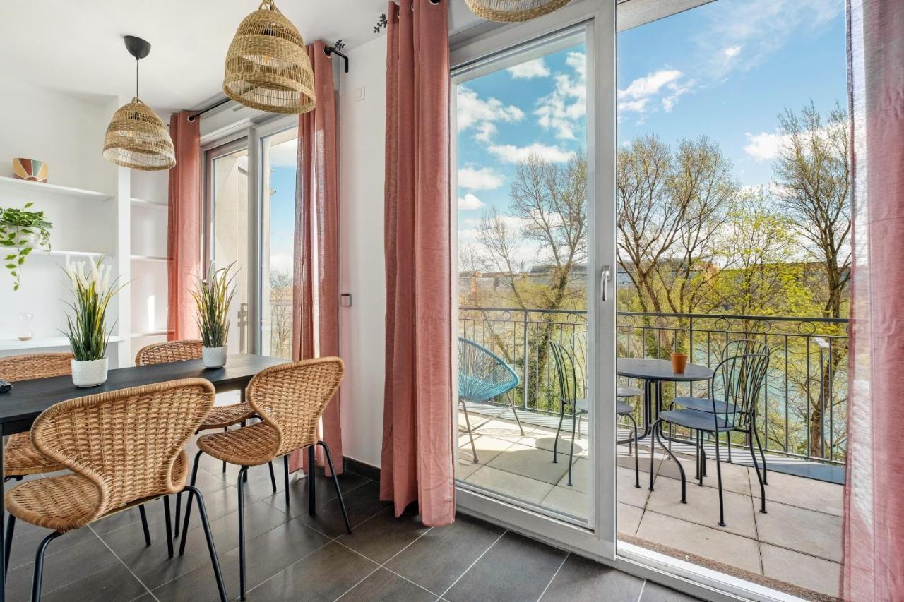 Lyon Cite- Appartement Vue Rhone Terrasse-Caluire Exteriör bild
